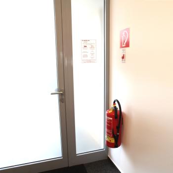 Emergency whistle on the sign