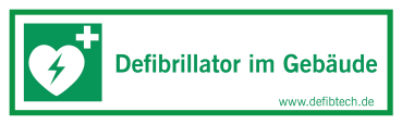 Aufkleber "Defibrillator im Gebäude"