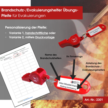 Notfallpfeife Übungspfeife
