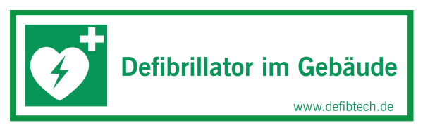 Aufkleber "Defibrillator im Gebäude"