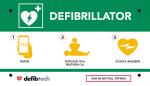 Defibrillator Notfalltafel Hartschaum, 35x20cm